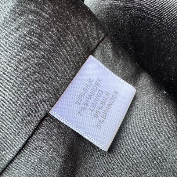 St. John Black & White One Shoulder Ruched Dress, Size 4, Cocktail Party - Picture 9 of 9